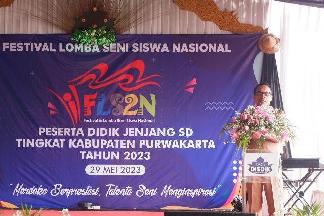Purwanto Resmi Buka FLS2N SD Kabupaten Purwakarta Tahun 2023