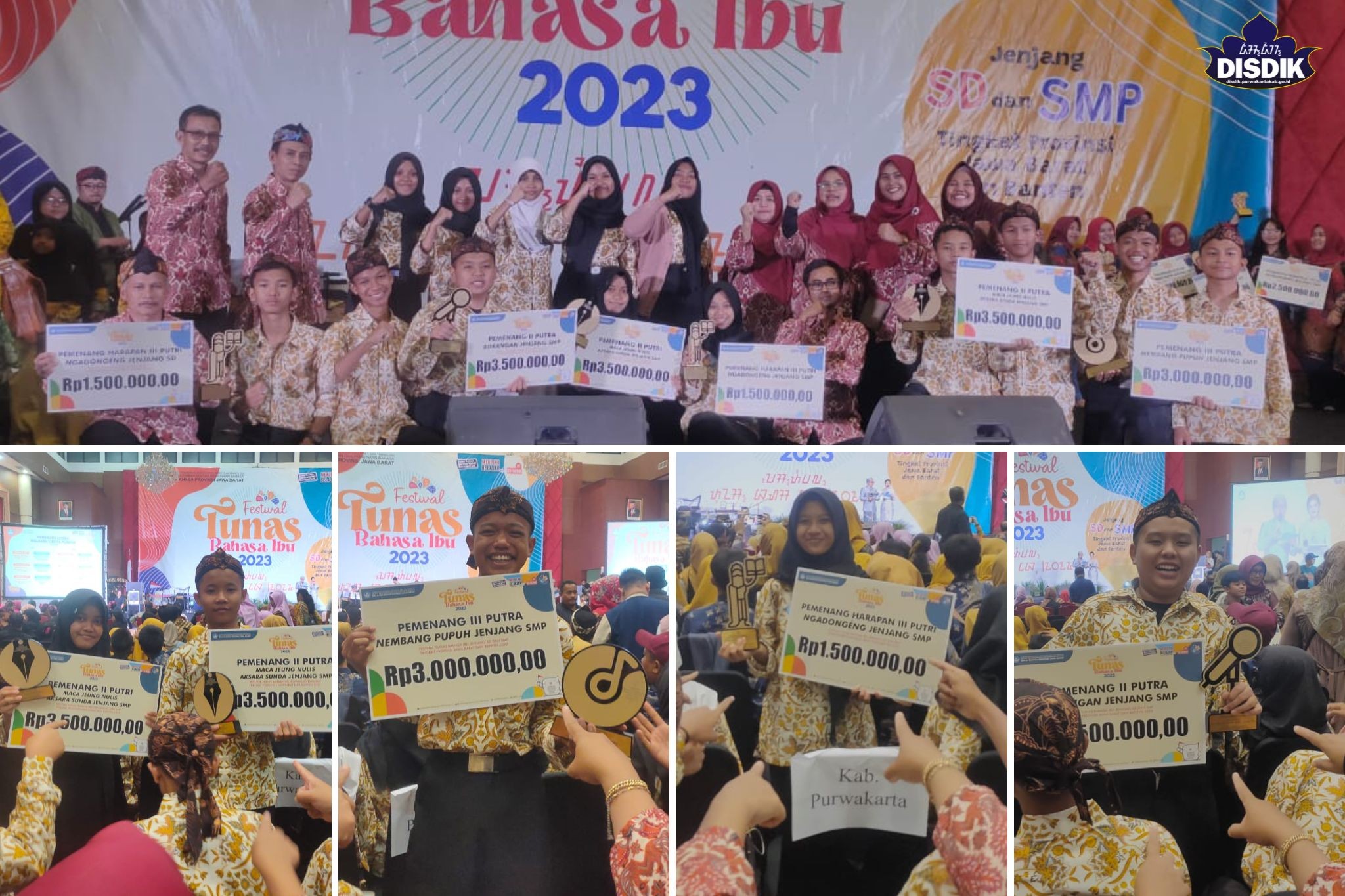 Kontingen Purwakarta Raih Juara pada Festival Tunas Bahasa Ibu Tingkat Propinsi Tahun 2023