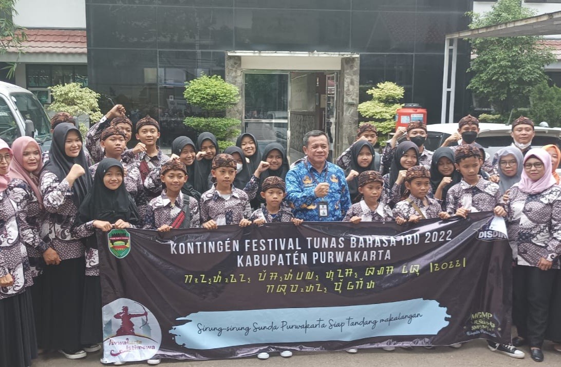 Kontingen Pelajar SD dan SMP Purwakarta Siap Tanding di Festival Tunas Bahasa Ibu 2022 Tingkat Jabar