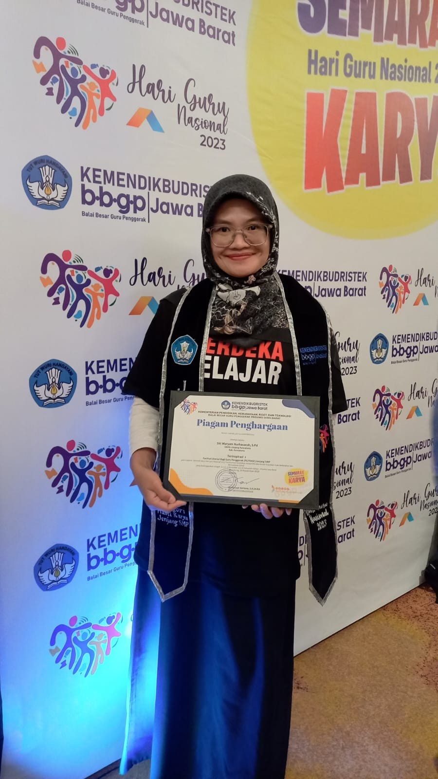 Siti Maryam Nurhasanah, Guru SMPN 2 Bojong Raih Juara 1 Filtrasi BBGP Jawa Barat