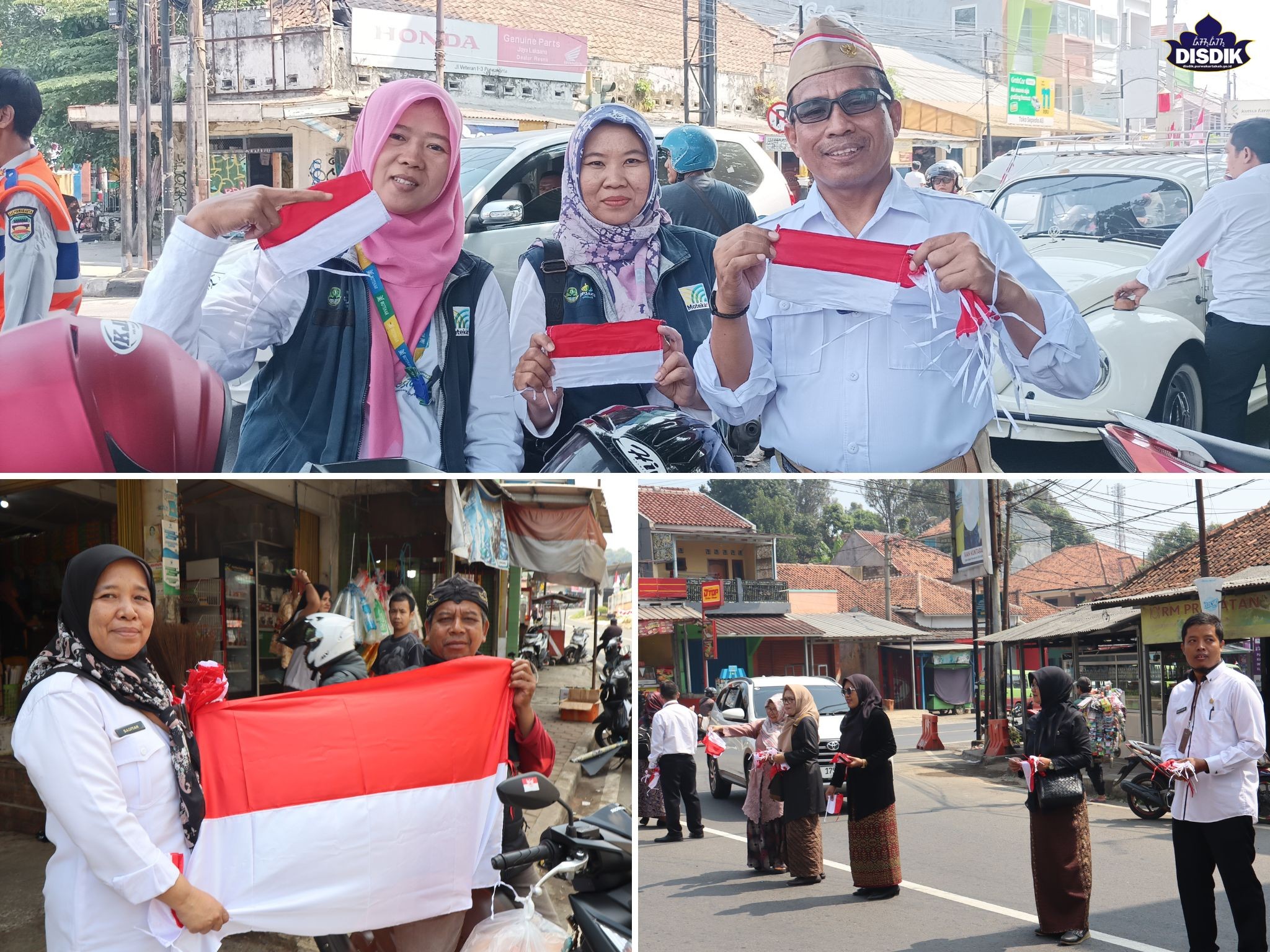 Disdik Purwakarta Bagikan 10.600 Bendera Merah Putih Kepada Masyarakat