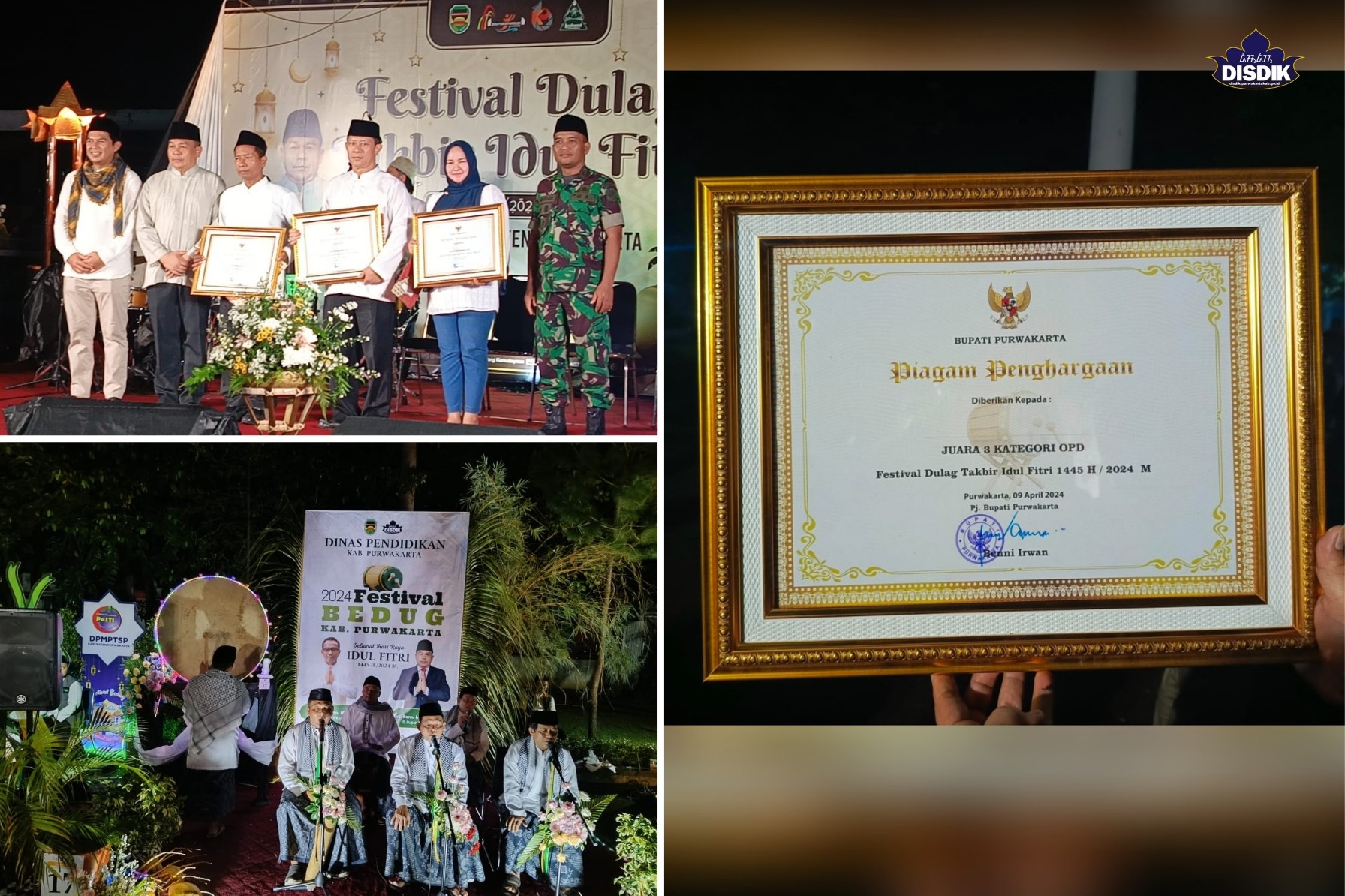 Selamat! Disdik Purwakarta Juara 3 Festival Dulag Takbir Idul Fitri 1445 H