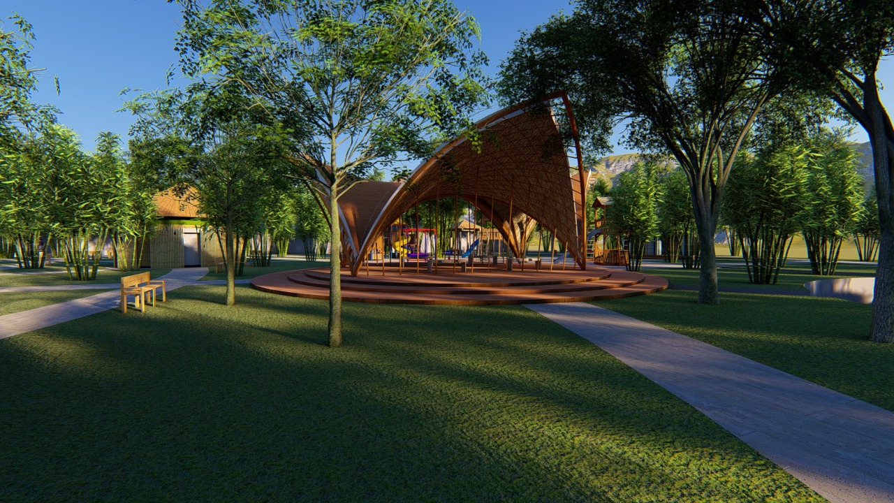 Lanscape Design Arboretum Bambu Linuhung